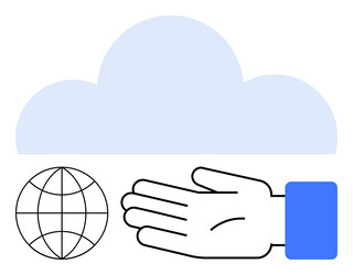 cloud computing and global connectivity concept vector image