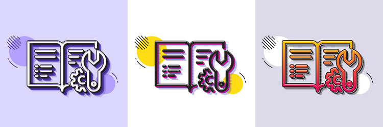 engineering documentation line icon technical vector image