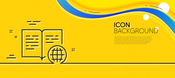 internet book line icon web document sign vector image