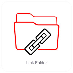 link folder and icon concept vector image