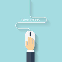 Programming Mouse Icon - Coding Concept vector image