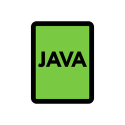 java file icon line isolated on white background vector image