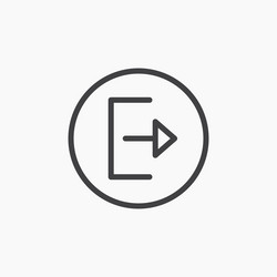 log out icon set vector image
