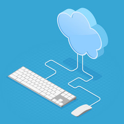 Cloud computing technology isometric vector