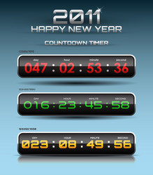 Digital Countdown Timer vector image