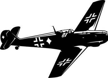 Messerschmitt Bf 109 Fighter Vector Image