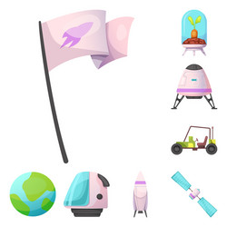 design of mars and space sign collection vector image