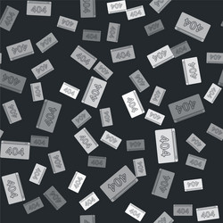 grey page with a 404 error icon isolated seamless vector image
