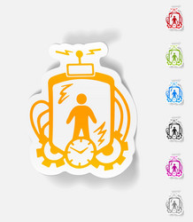 realistic design element time machine vector image