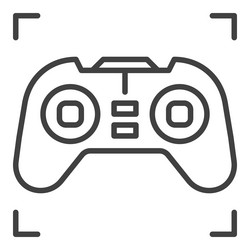 videogame controller for computer game pad linear vector image