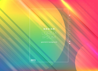 flat minimal geometric background dynamic shapes vector image