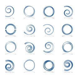 spiral and circle design elements vector image