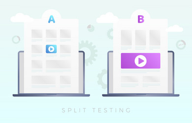 What is ab testing split a and b Royalty Free Vector Image