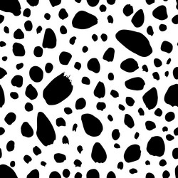 Black uneven specks spots blobs seamless pattern vector