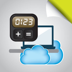 cloud computing design vector image