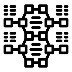 complex network system connecting servers vector image