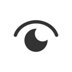 Eye icon simple flat design vector