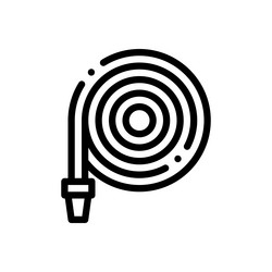 hose icon thin linear style design isolated vector image