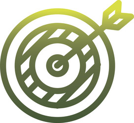 isolated target gradient style icon design vector image