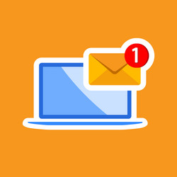new message notification email amail chat vector image