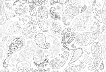 Paisley ornament seamless pattern for your design vector