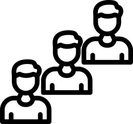 queue linear style icon design vector image