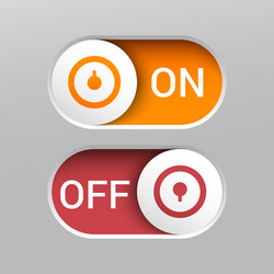 realistic on and off switch buttons vector image