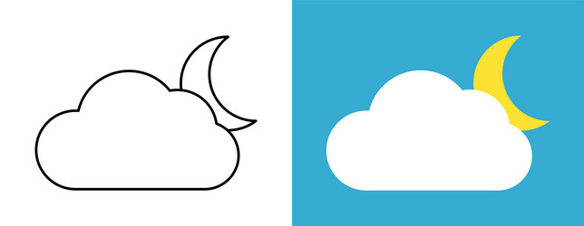 set with different weather icons of moon vector image