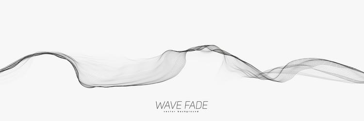 Abstract background with faded line waves warped vector