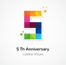 Anniversary - abstract colorful icons and elements vector