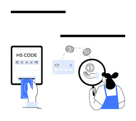 digital payment system with qr code scanning vector image