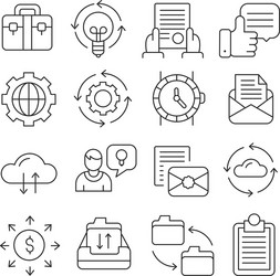 Line Icons - Business Collection Vector Image