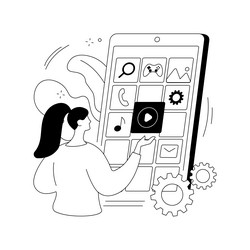 native mobile app abstract concept vector image