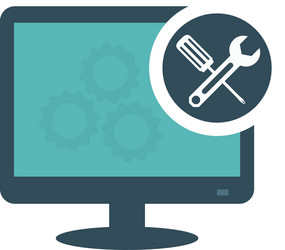 technical service computers icon vector image