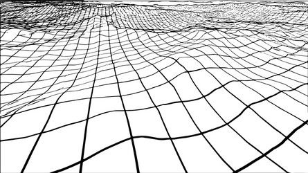 Abstract polygonal wave wireframe background vector