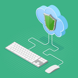 Cloud computing technology isometric vector