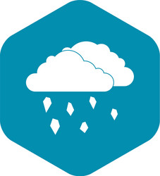 clouds and hail icon simple style vector image