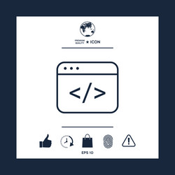code editor icon vector image