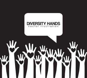 diversity hands design vector