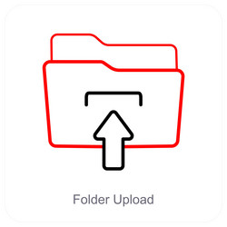 folder upload and icon concept vector image
