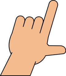 Hands pointing with index finger icon image vector