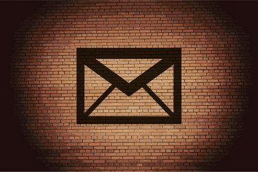 mail envelope flat modern web button and space vector image