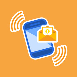 opened envelope and document with exclamation vector image