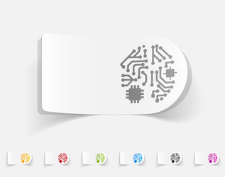 realistic design element artificial intelligence vector image