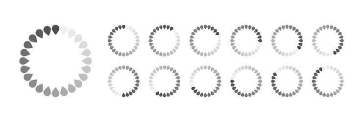 circular loading buffering icons vector image