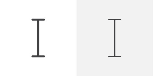 cursor text icons in black fill and liner versions vector image