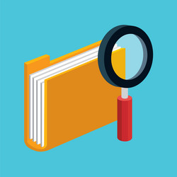 folder file document magnifier technology icons vector image