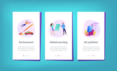 global warming app interface template vector image