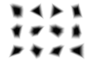 halftone triangle pattern reprographic technique vector image