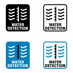 water detection information sign vector